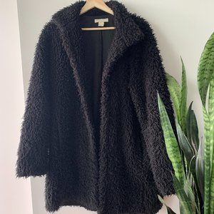 H&M Black Teddy Jacket (M)